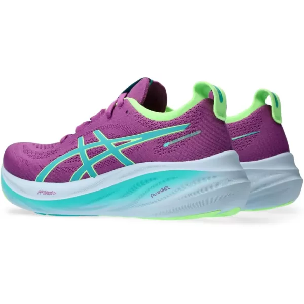imageASICS Womens GelNimbus 26 Running ShoeLiteshowIlluminate Green