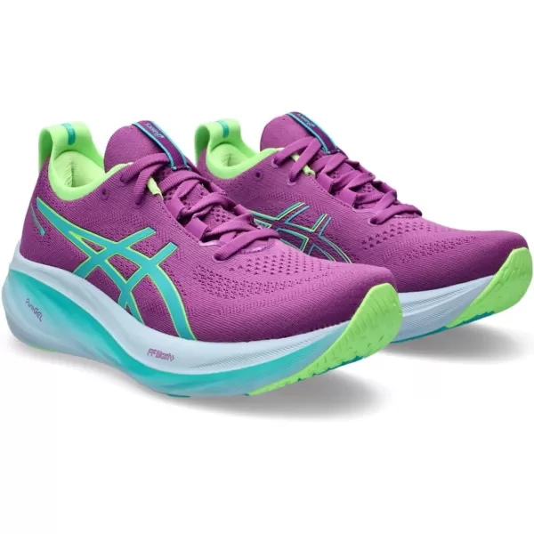 imageASICS Womens GelNimbus 26 Running ShoeLiteshowIlluminate Green
