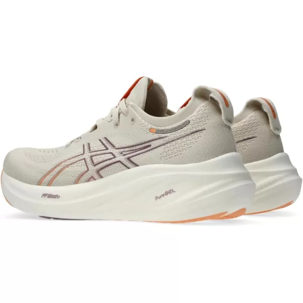 imageASICS Womens GelNimbus 26 Running ShoeOatmealFaded Orange