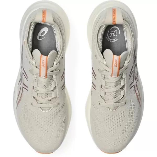 imageASICS Womens GelNimbus 26 Running ShoeOatmealFaded Orange