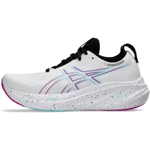 imageASICS Womens GelNimbus 26 Running ShoeWhiteSoothing Sea