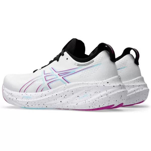imageASICS Womens GelNimbus 26 Running ShoeWhiteSoothing Sea