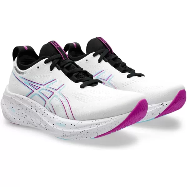 imageASICS Womens GelNimbus 26 Running ShoeWhiteSoothing Sea