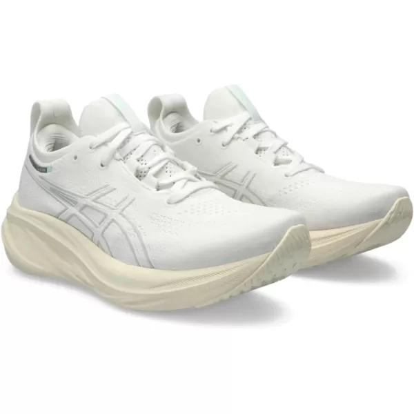 imageASICS Womens GelNimbus 26 Running ShoeWhiteWhite