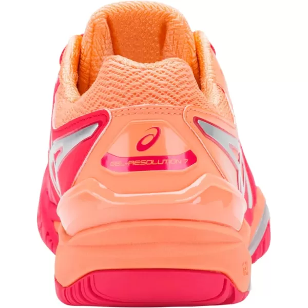 imageASICS Womens GelResolution 7 Athletic ShoeRed AlertSilver
