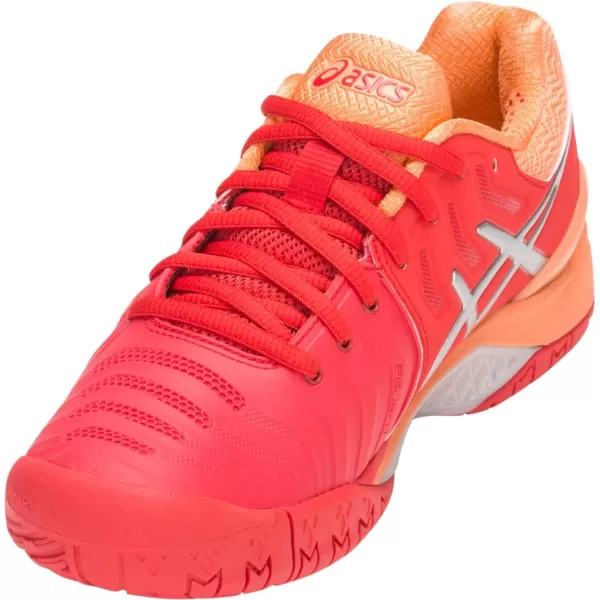 imageASICS Womens GelResolution 7 Athletic ShoeRed AlertSilver