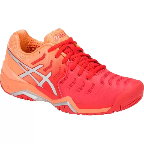 imageASICS Womens GelResolution 7 Athletic ShoeRed AlertSilver