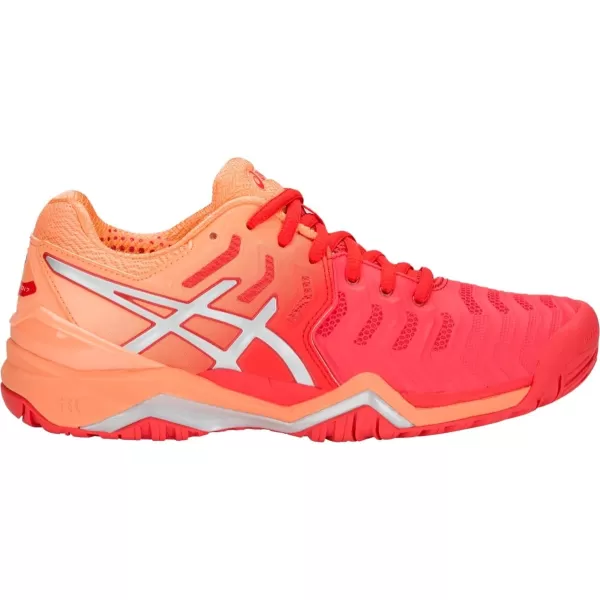 imageASICS Womens GelResolution 7 Athletic ShoeRed AlertSilver