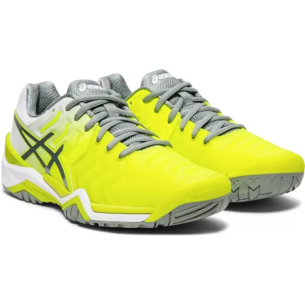 imageASICS Womens GelResolution 7 Athletic ShoeSafety YellowStone Grey