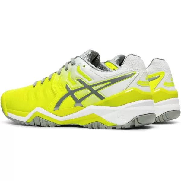 imageASICS Womens GelResolution 7 Athletic ShoeSafety YellowStone Grey