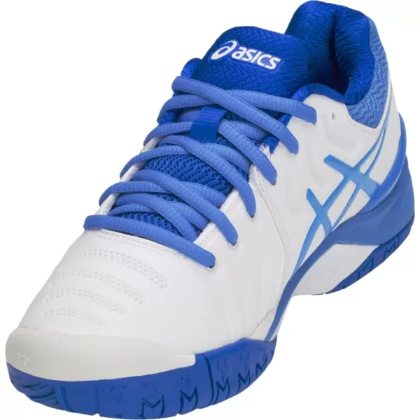 imageASICS Womens GelResolution 7 Athletic ShoeWhiteBlue Coast