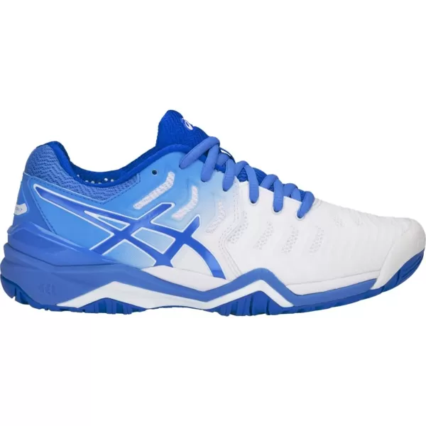 imageASICS Womens GelResolution 7 Athletic ShoeWhiteBlue Coast