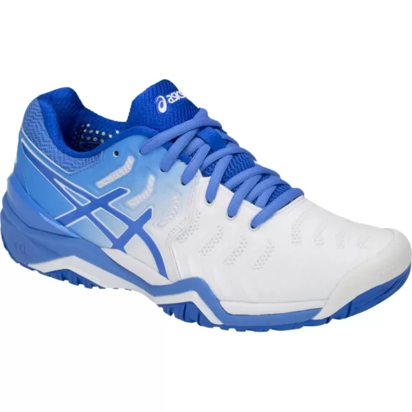 imageASICS Womens GelResolution 7 Athletic ShoeWhiteBlue Coast