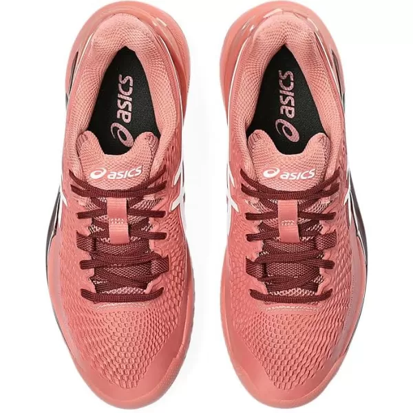 imageASICS Womens GelResolution 9 Tennis ShoeLight GarnetWhite
