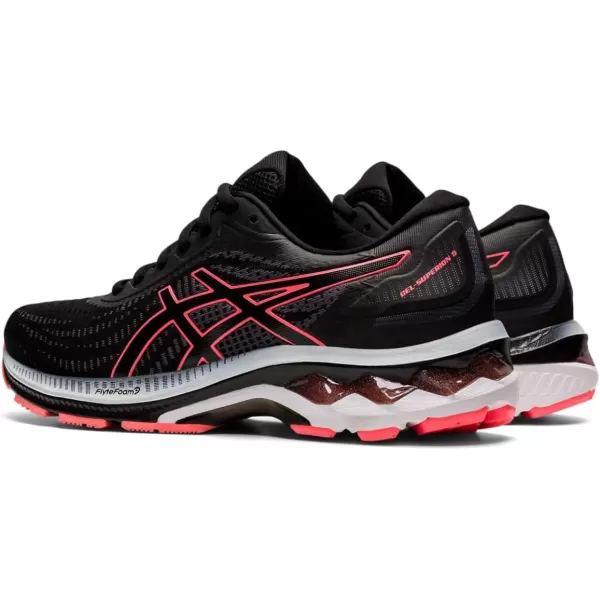 imageASICS Womens GelSUPERION 5 Running ShoesBlackBlazing Coral