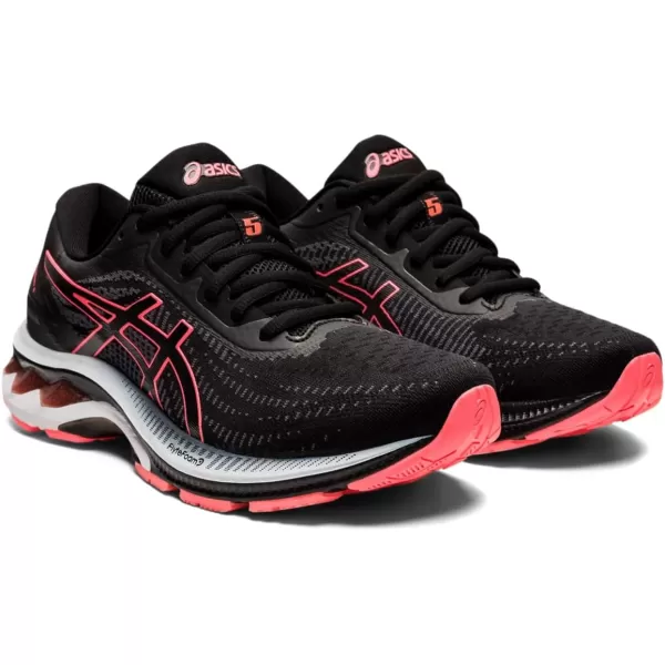 imageASICS Womens GelSUPERION 5 Running ShoesBlackBlazing Coral