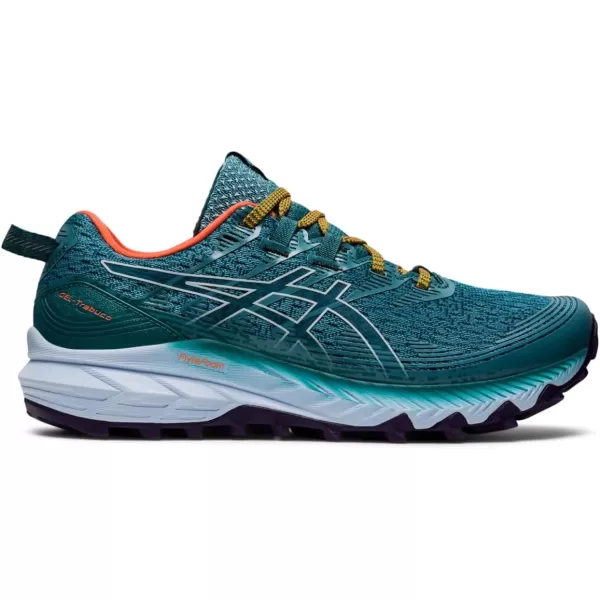 imageASICS Womens GelTrabuco 10 Running ShoesMisty PineSoft Sky