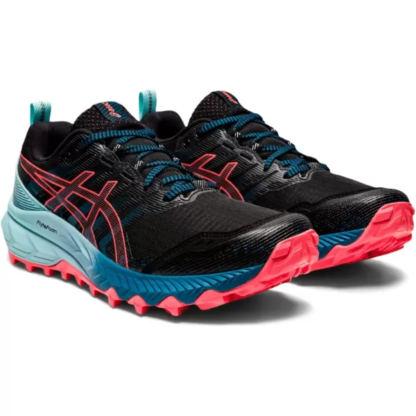 imageASICS Womens GelTrabuco 9 Running Shoes 6 BlackBlazing Coral10 BlackBlazing Coral