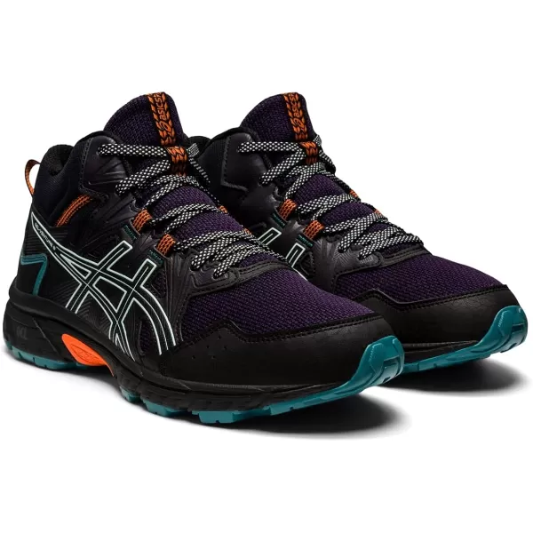 imageASICS Womens GelVenture 8 Mid Top Running ShoesBlackSoft Sky