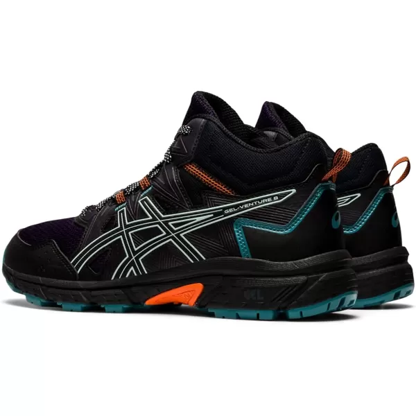imageASICS Womens GelVenture 8 Mid Top Running ShoesBlackSoft Sky
