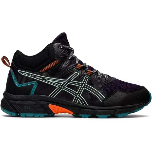 imageASICS Womens GelVenture 8 Mid Top Running ShoesBlackSoft Sky