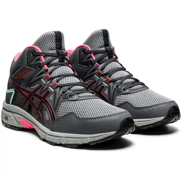 imageASICS Womens GelVenture 8 Mid Top Running ShoesCarrier GreyDried Rose