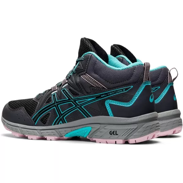 imageASICS Womens GelVenture 8 Mid Top Running ShoesGraphite GreyIce Mint
