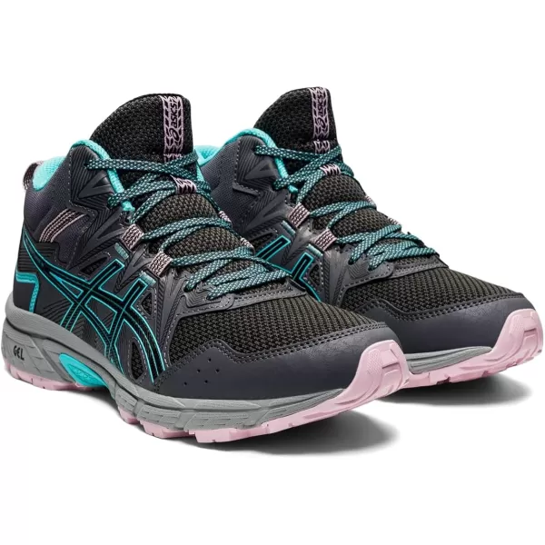 imageASICS Womens GelVenture 8 Mid Top Running ShoesGraphite GreyIce Mint