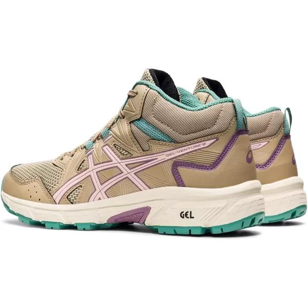 imageASICS Womens GelVenture 8 Mid Top Running ShoesWood CrepeRosequartz