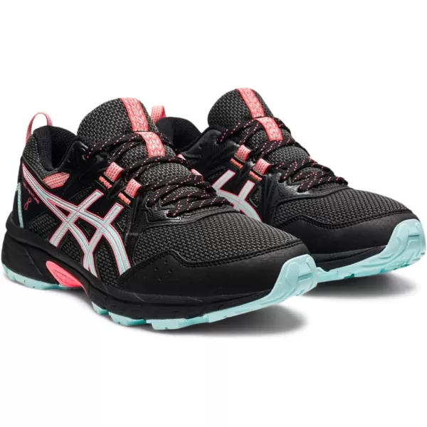 imageASICS Womens GelVenture 8 Running ShoesBlackClear Blue