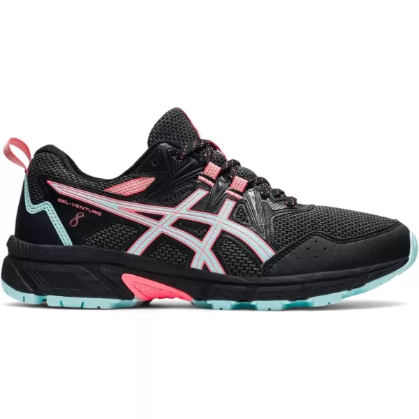 imageASICS Womens GelVenture 8 Running ShoesBlackClear Blue