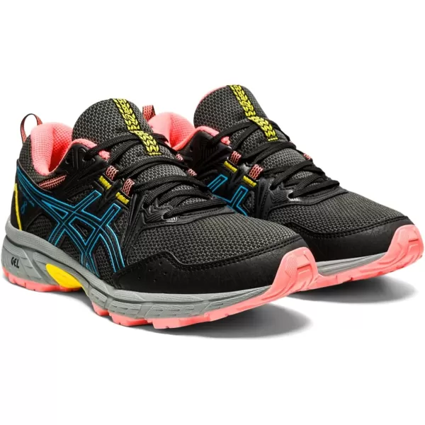 imageASICS Womens GelVenture 8 Running ShoesBlackDigital Aqua