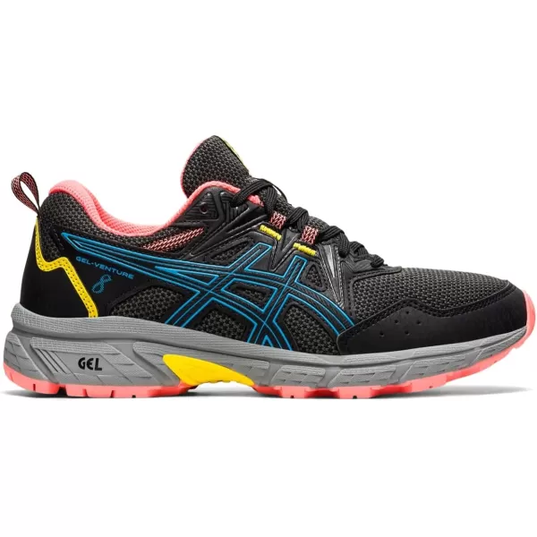imageASICS Womens GelVenture 8 Running ShoesBlackDigital Aqua