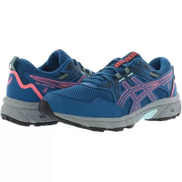 imageASICS Womens GelVenture 8 Running ShoesBluePink