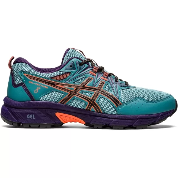 imageASICS Womens GelVenture 8 Running ShoesMisty PineNova Orange