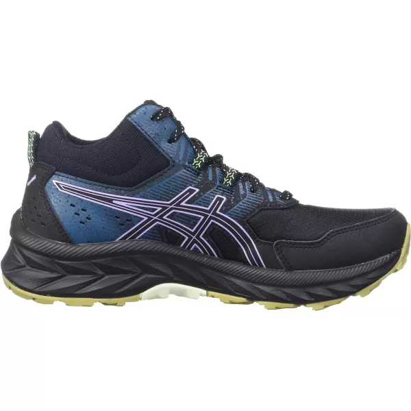 imageASICS Womens GelVenture 9 Mid Top Running ShoesBlackDigital Violet
