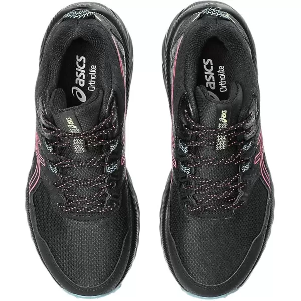 imageASICS Womens GelVenture 9 Mid Top Running ShoesBlackHot Pink