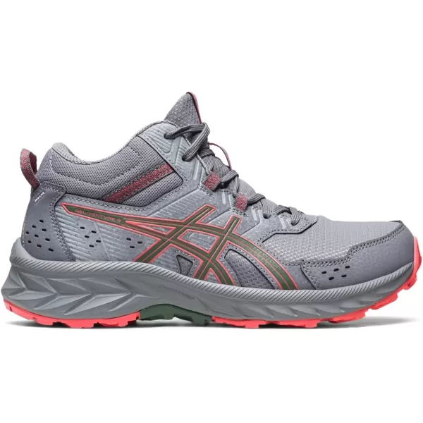 imageASICS Womens GelVenture 9 Mid Top Running ShoesSheet RockPapaya