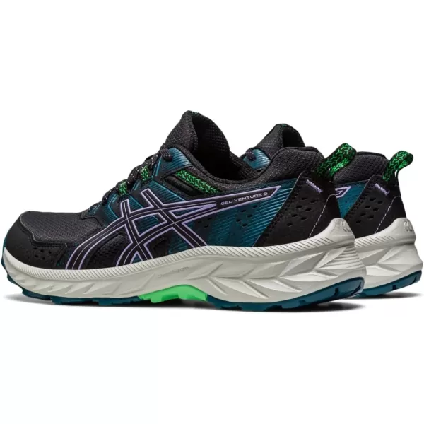imageASICS Womens GelVenture 9 Running ShoesBlackDigital Violet