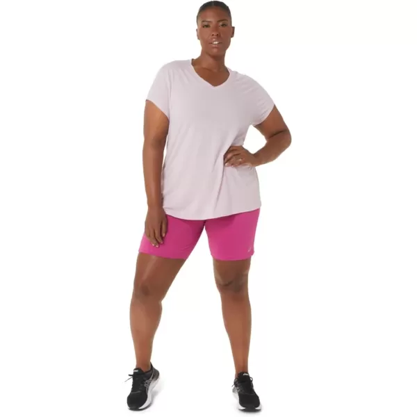 imageASICS Womens Heather Vneck Short Sleeve TOP ApparelBarely Rose Heather