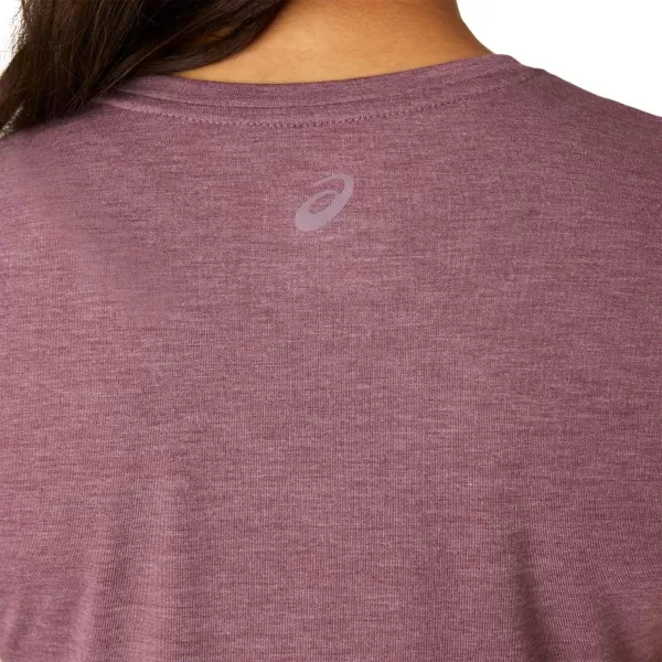 imageASICS Womens Heather Vneck Short Sleeve TOP ApparelGrape Heather