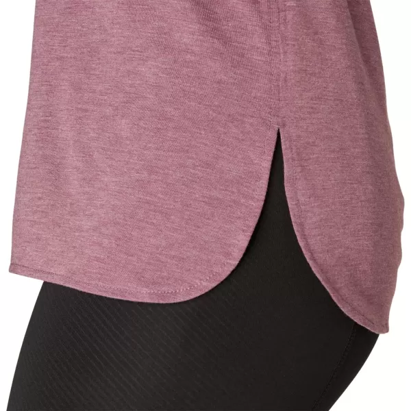 imageASICS Womens Heather Vneck Short Sleeve TOP ApparelGrape Heather
