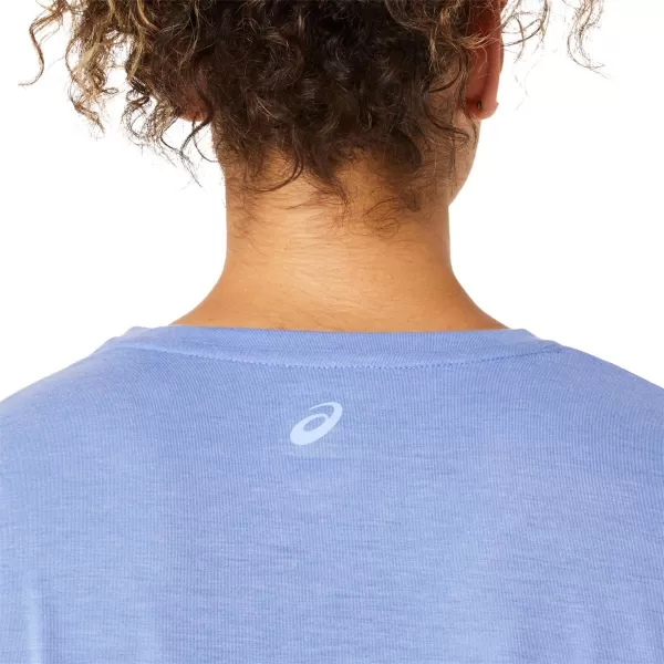 imageASICS Womens Heather Vneck Short Sleeve TOP ApparelViolet Storm Heather