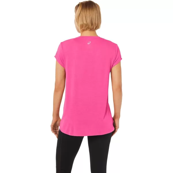 imageASICS Womens Heather Vneck TOP ApparelHot Pink Heather