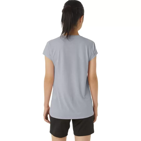 imageASICS Womens Heather Vneck TOP ApparelPiedmont Grey Heather