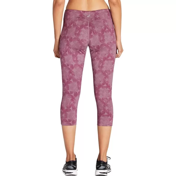 imageASICS Womens Kate Mesh Capri Running ApparelPurple OxideDried Berry Linear Eclipse
