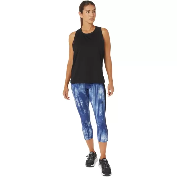 imageASICS Womens Kate Pocket Capri Training ApparelTie Dye Grand SharkPerformance Black