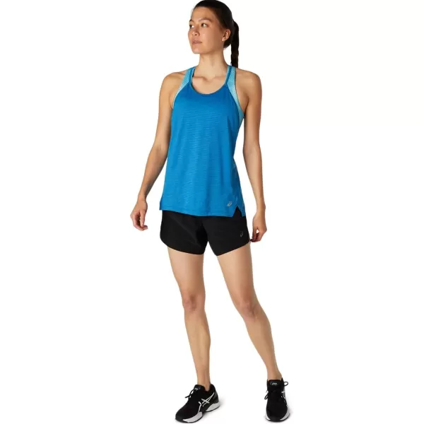 imageASICS Womens Kate Strappy Tank ApparelReborn Blue Spacedye