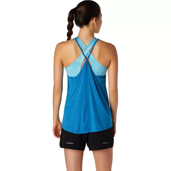 imageASICS Womens Kate Strappy Tank ApparelReborn Blue Spacedye