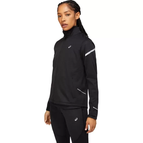 imageASICS Womens LITESHOW JACKET ApparelPerformance Black Heather